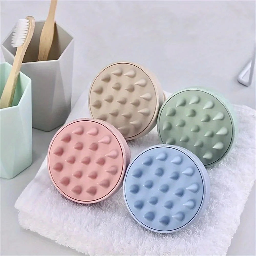Brosse de Massage Cuir Chevelu en Silicone – Shampoing, Anti-Chute et Soin Capillaire Relaxant