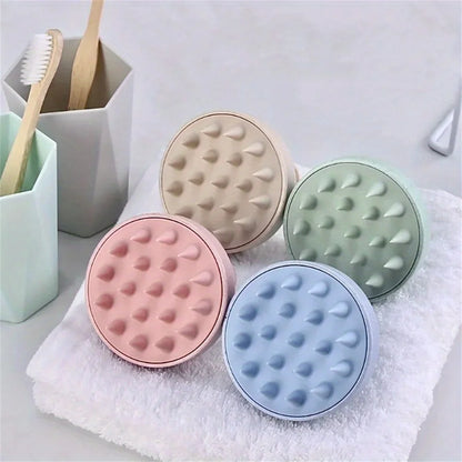 Brosse de Massage Cuir Chevelu en Silicone – Shampoing, Anti-Chute et Soin Capillaire Relaxant