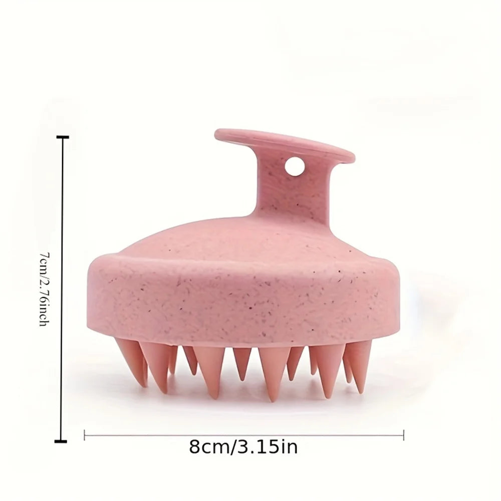Brosse de Massage Cuir Chevelu en Silicone – Shampoing, Anti-Chute et Soin Capillaire Relaxant